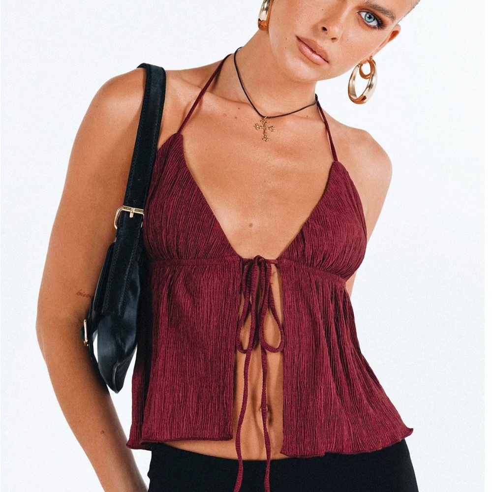 burgundy princess polly top